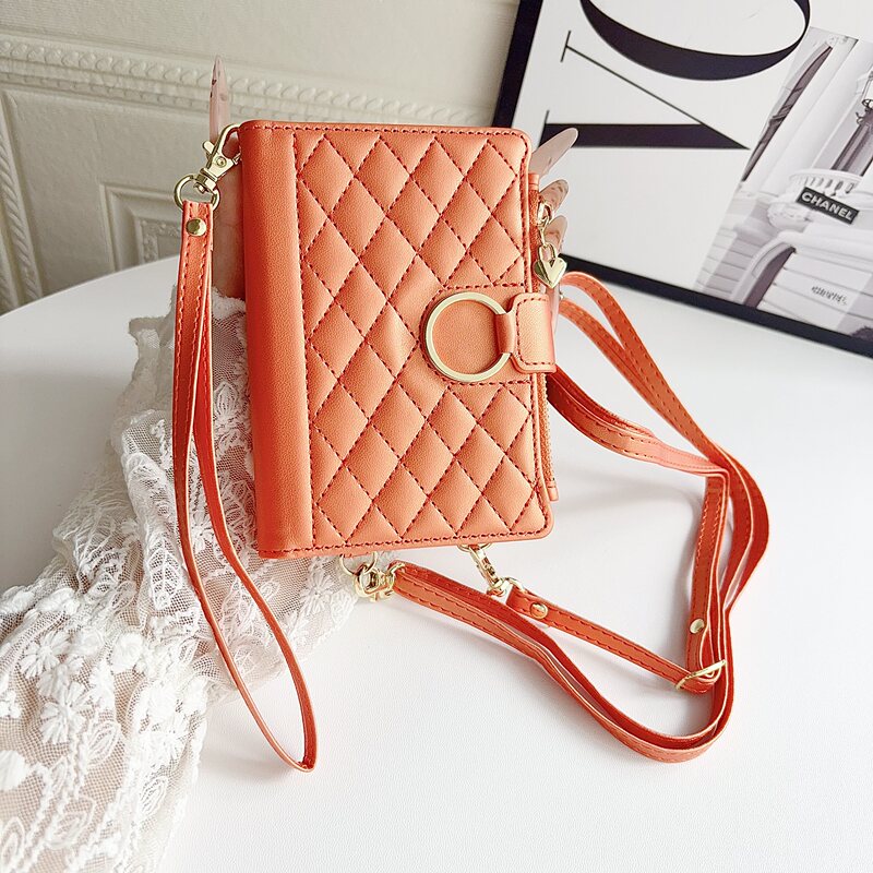 Lattice-Patterned Chanel-Style Zipper Card Holder Suitable for Samsung Z Fold 8 Phone Case, Galaxy Z Fold 7 Crossbody Strap, W26 Magnetic Card Insertion, Z Fold 6 Lambskin, Z Fold 8 Ultra Fashion Case Lattice-Patterned Chanel-Style Zipper Card Holder Suitable for Samsung Z Fold 8 Phone Case, Galaxy Z Fold 7 Crossbody Strap, W26 Magnetic Card Insertion, Z Fold 6 Lambskin, Z Fold 8 Ultra Fashion Case