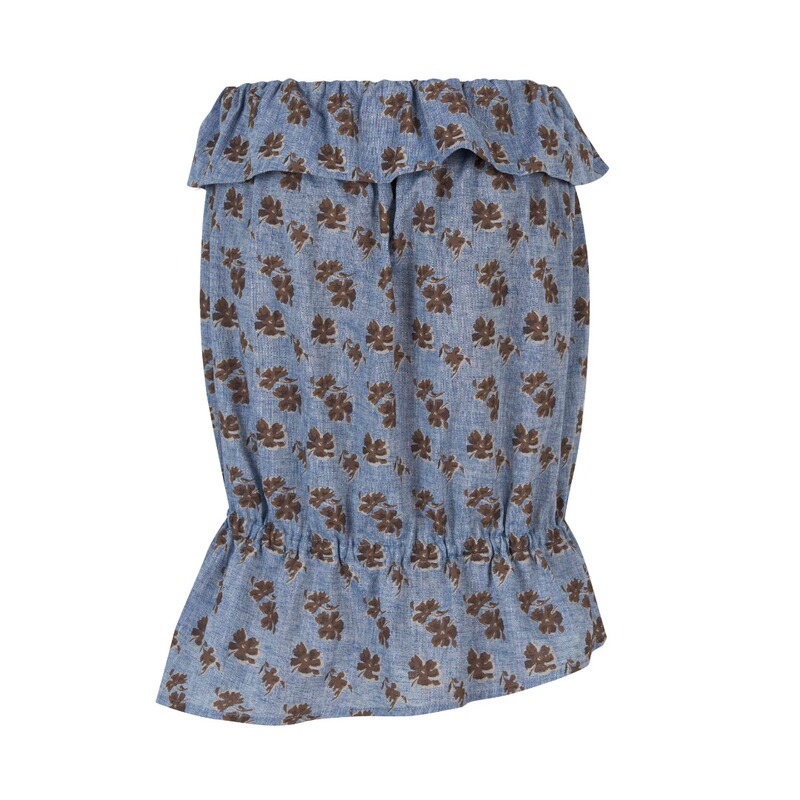 Annamooer Early Spring New Products 2026 Ruffled Adjustable Tube Top/Printed Casual Pants Vmoe Collection Store