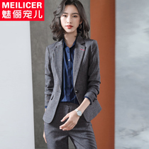 Suit suit female 2021 Spring and Autumn New Korean version of temperament fashion simple casual slim two-piece dress small suit