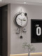Light Luxury Silent Wall Clock with Calendar, Living Room 2026 New Model, Simple Modern High-End Elegant Clock, No Drilling Required