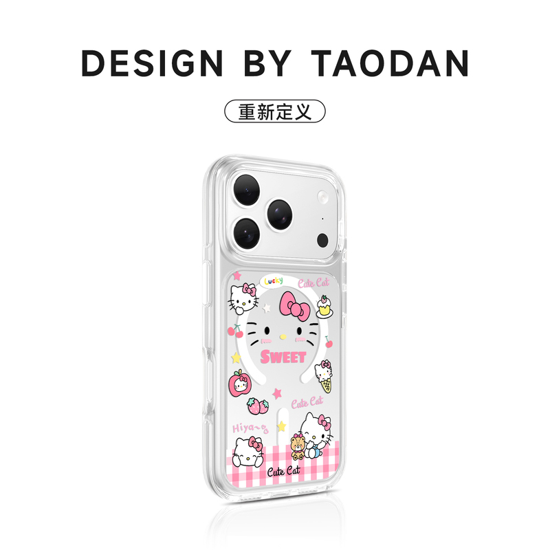 Taodan Carefully Selected X Cat-Themed iPhone 17 Case Suitable for Cats, New iPhone 16 Pro Mirror Full-Cover Case, 15 Pro Max with Magnetic Attachment, 14 Transparent Protective Case, Air Anti-Drop, 13 Simple and Cute