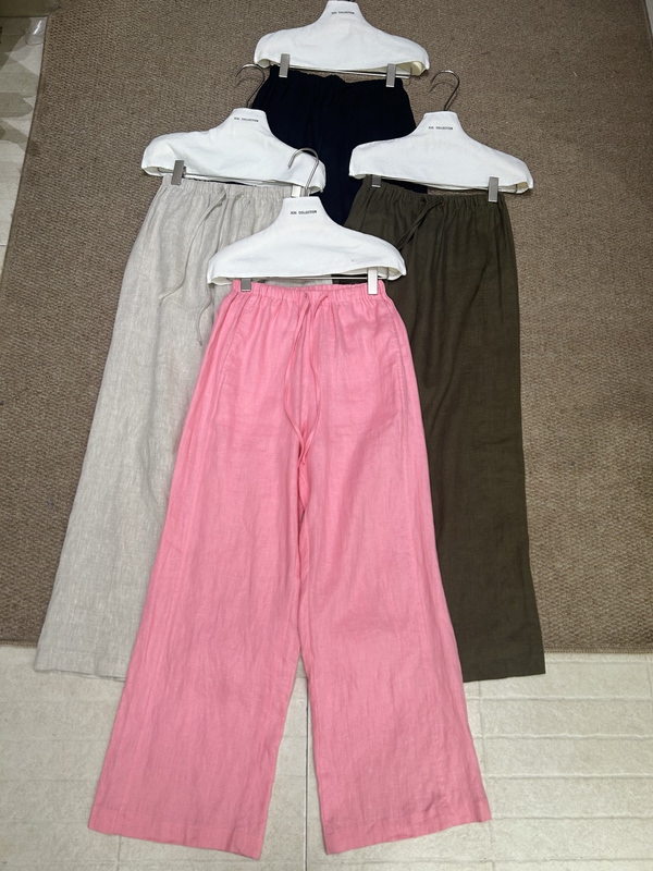 Xixi Women's Summer Thin Loose Casual Pants with Drapey Wide Legs 8153