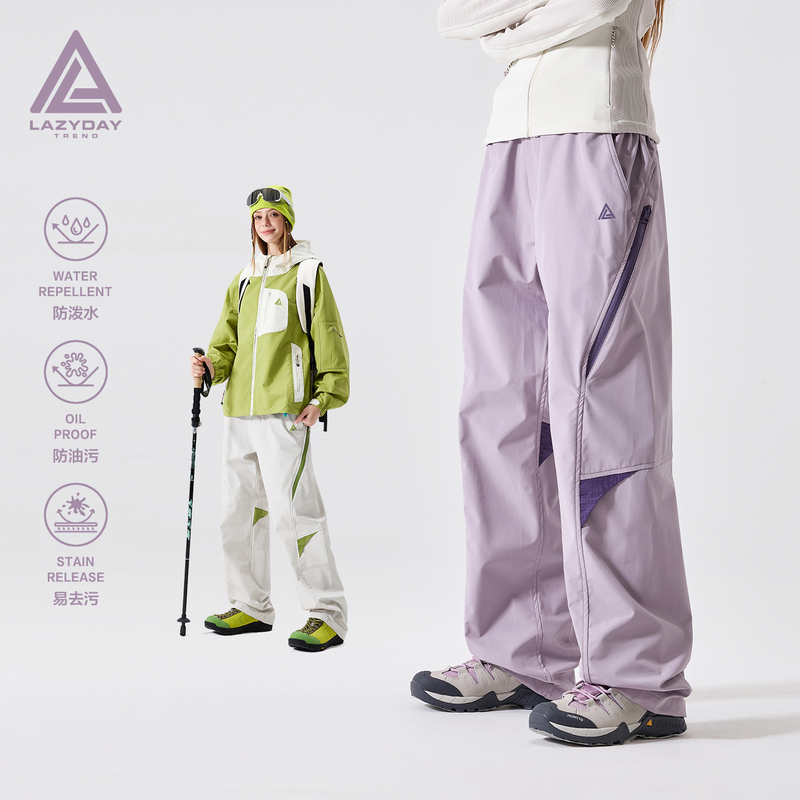 Lazy Day Trend Outdoor Triple Waterproof Softshell Pants for Women, Spring 2026 New Style Hiking and Trekking Cargo Pants