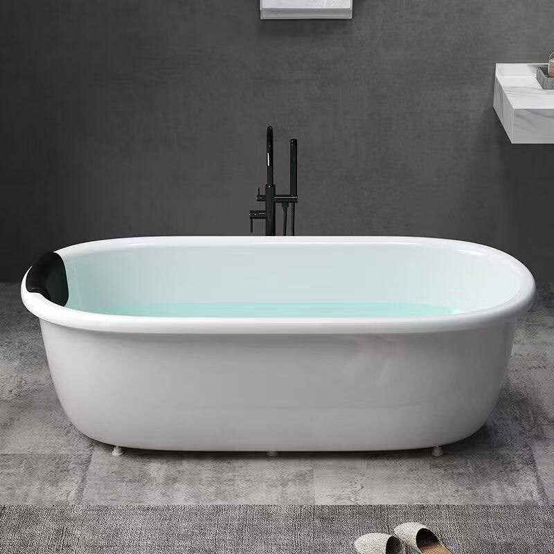 High-End Acrylic Freestanding Spa Bathtub with Thermal Insulation, Zero Formaldehyde, Eco-Friendly Materials, Suitable for Small Apartments and Adult Use