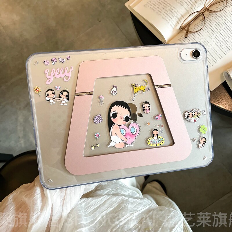 Xiaoyu DIY Pivot Shell Ipad11 Tablet Protective Case Mini7 Full Coverage 2026 New Model Air8/7 Protective Cover iPad Pro Suitable for Apple 11Th Generation Anti-Bend 10.9 Drop-Proof 10.2 Inch 9 Sticker
