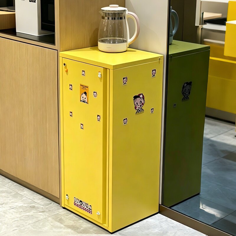 Cream-Colored Steel Storage Cabinet, Water Dispenser Cabinet, Bedroom Storage Cabinet, Balcony Water Cabinet, Colorful Water Bucket, Single-Door Metal Cabinet Cream-Colored Steel Storage Cabinet, Water Dispenser Cabinet, Bedroom Storage Cabinet, Balcony Water Cabinet, Colorful Water Bucket, Single-Door Metal Cabinet