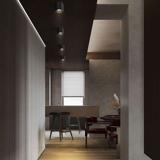 LED hexagonal surface-mounted downlight cob spotlight hotel villa hole-free 7 watts 12 watt ceiling surface-mounted spotlights