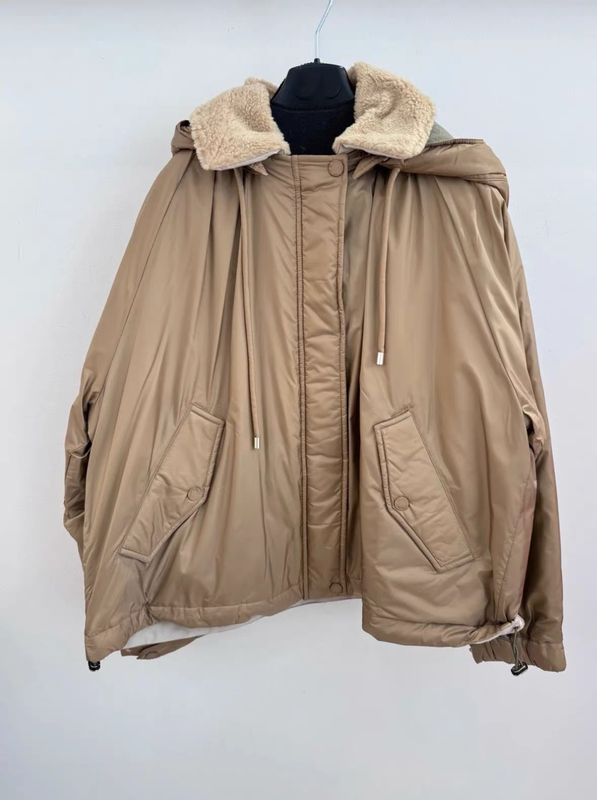 Special Offer! Reversible Camel Wool Cotton Jacket, Loose-Fitting Autumn and Winter Coat for Women, Lamb Wool Collar, Thickened for Warmth Special Offer! Reversible Camel Wool Cotton Jacket, Loose-Fitting Autumn and Winter Coat for Women, Lamb Wool Collar, Thickened for Warmth
