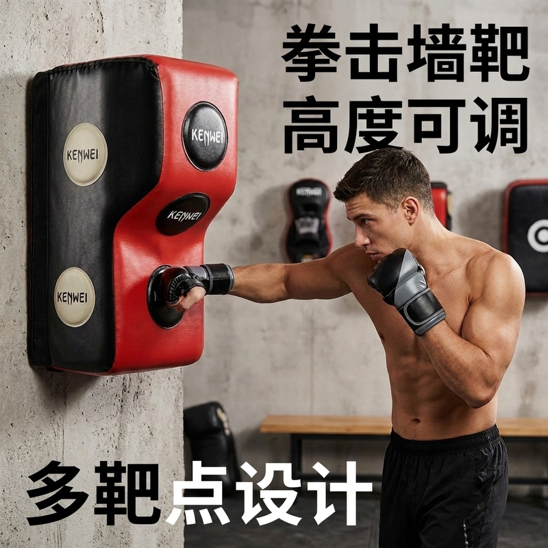 Wall-Mounted Boxing Target for Home Use, Multifunctional Wall Sandbag, Hanging Type, Multi-Angle Hook Punch Point Training Target