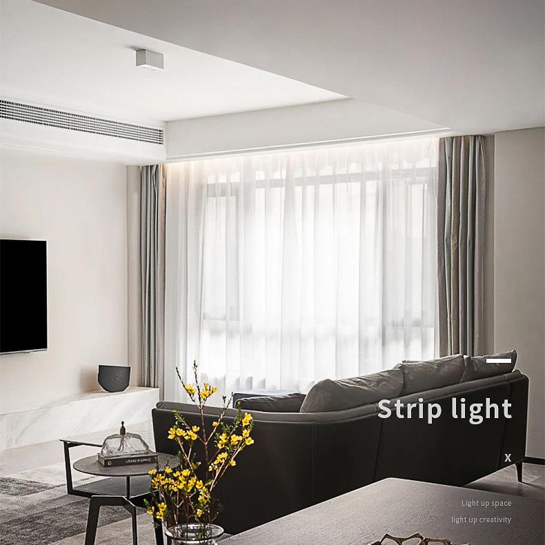Cob square downlight double head home living room bold lamp without main light ceiling bedroom anti-glare led surface mounted spotlight