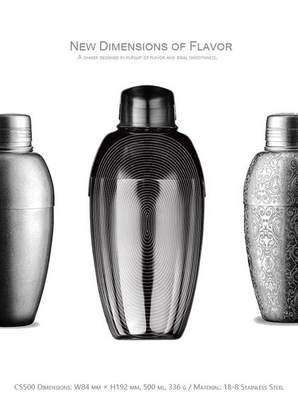 German Professional Light Luxury High-End Cocktail Shaker Three-Stage 500ml Shaker Cup Bar Professional Cocktail Shaker