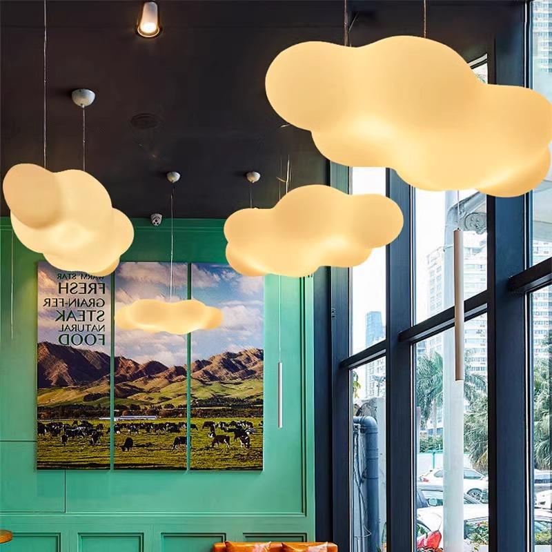 Minimalist Cream Wind Duo Lamp Restaurant Chandelier 2025 Popular Ceiling Lamp Internet Celebrity Shopping Mall Beautiful Decorative Lamp