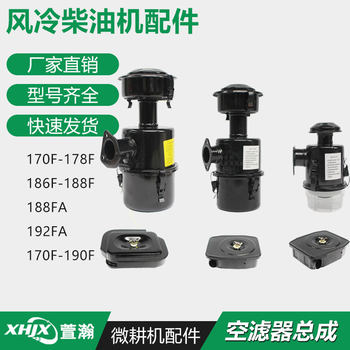 Air-cooled diesel micro-tiller water pump generator accessories 173f178f186f dry oil air filter assembly