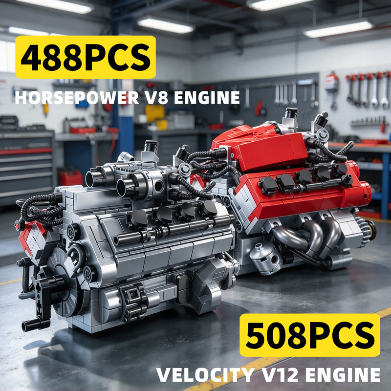 2026 Model V8 Engine Assembly Model Building Block Toy Car V12 Engine Puzzle Boy Gift Moc Decoration Piece 2026 Model V8 Engine Assembly Model Building Block Toy Car V12 Engine Puzzle Boy Gift Moc Decoration Piece
