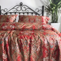 Chinese style wedding high-end 60 long-staple cotton tribute satin wedding four-piece cotton big red cotton gift bedding