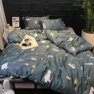 Brand counter tail 60 long-staple cotton satin children's soft cotton cotton cotton sheets four-piece set