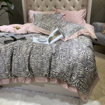 Net red Spotted Maine Tattoo 60 Gon Satin Full Cotton Pure Cotton Printed Four Sets Light Lavish Quilt Cover 1 8m Bedding