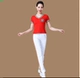 Yang Liping Chunying Square Dance Trang phục nữ mùa xuân hè ngắn tay áo đỏ quần trắng Cotton nhảy tập thể dục - Khiêu vũ / Thể dục nhịp điệu / Thể dục dụng cụ