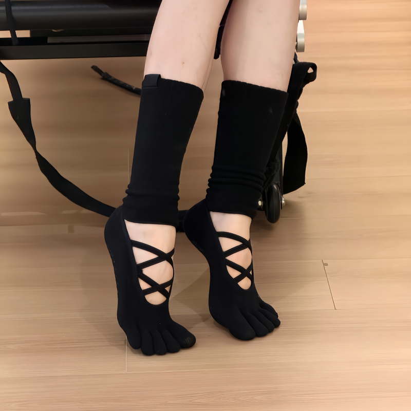Self-Disciplined Girl~ Pilates Socks, Summer Thin Yoga Socks, Non-Slip Five-Toe Socks, Leg Warmers, Stacked Floor Socks