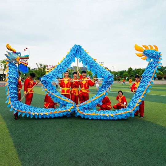 No. 3 No. 9 Satin Dragon Dragon Dance Props Dragon Lantern Props Dragon Dance Lion Dance Light Dragon Stage Event Performance