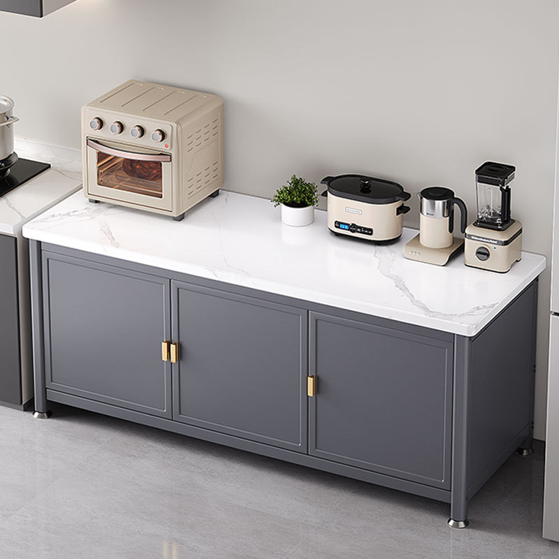 [Free Installation] Chigo Rock Slab Kitchen Storage Rack, Floor-Standing Multi-Layer Dining Side Cabinet, Multi-Functional Pot and Bowl Storage Cabinet
