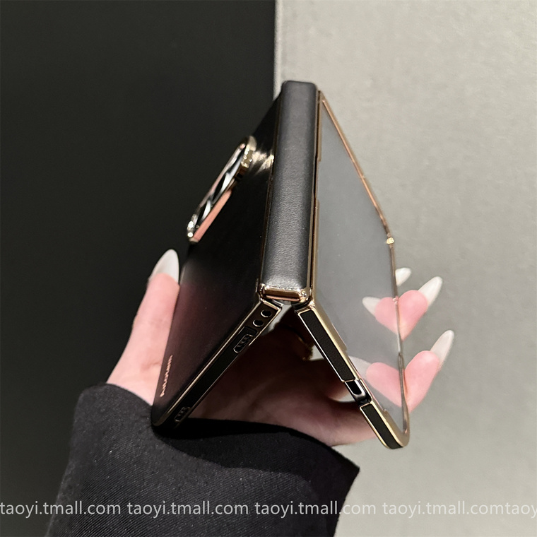 Nappa Leather Gold Trim iPhone Case