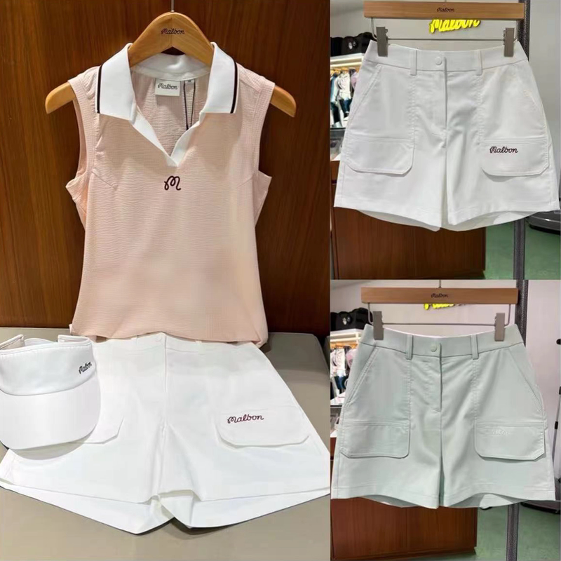 2026 New Korean Style Golf Women's Fashion Casual Sleeveless Golf Shirt Shorts Set Sportswear 2026 New Korean Style Golf Women's Fashion Casual Sleeveless Golf Shirt Shorts Set Sportswear