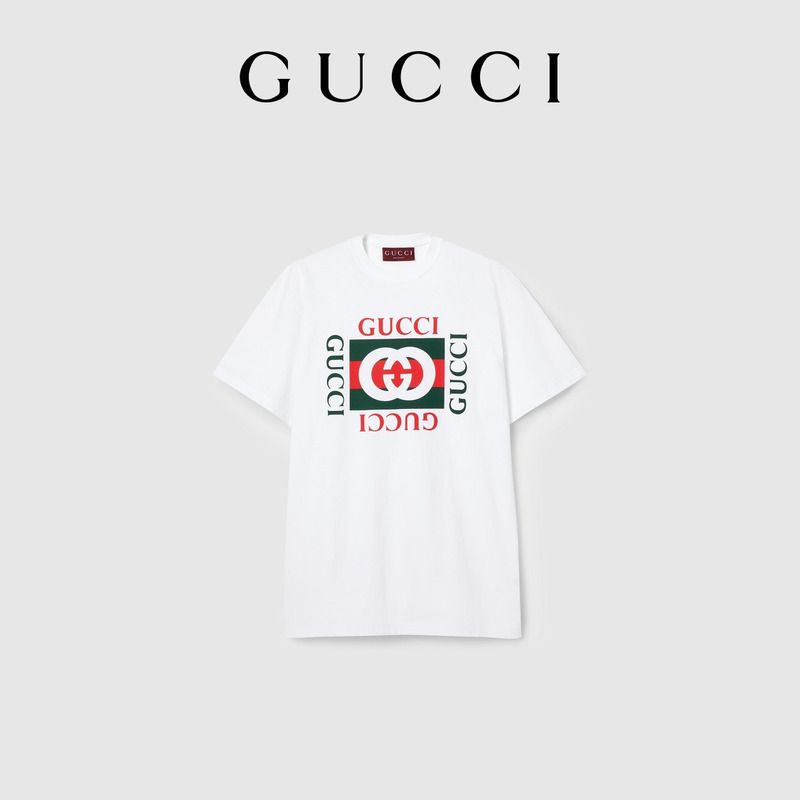 Gucci Gucci Printed Knitted Cotton T-Shirt