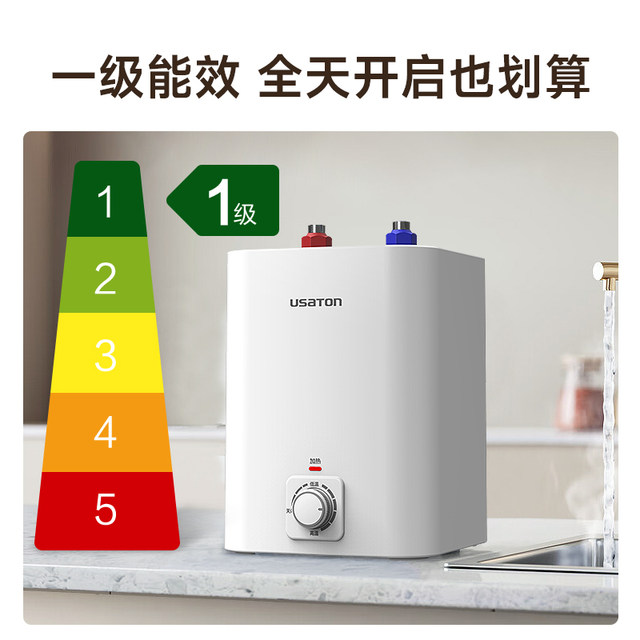 Ashington Small Kitchen Water Heater, Storage-Type, for Home Kitchen and Bathroom, Under-Sink, Small Size, First-Class Energy Efficiency