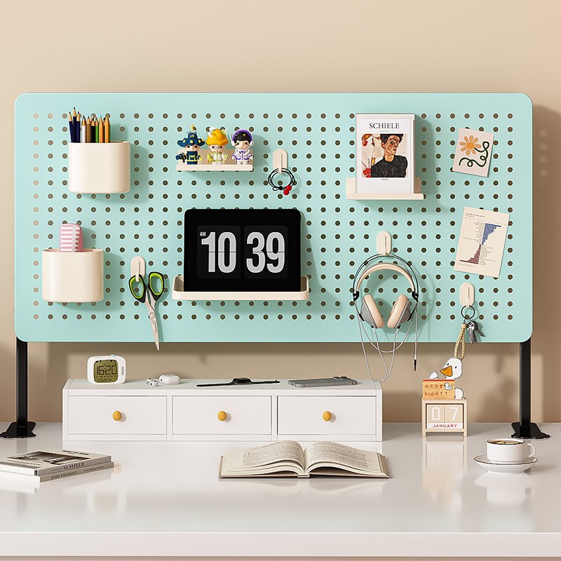 Desktop hole plate storage rack without punching vertical student desk computer desk storage shelf display rack
