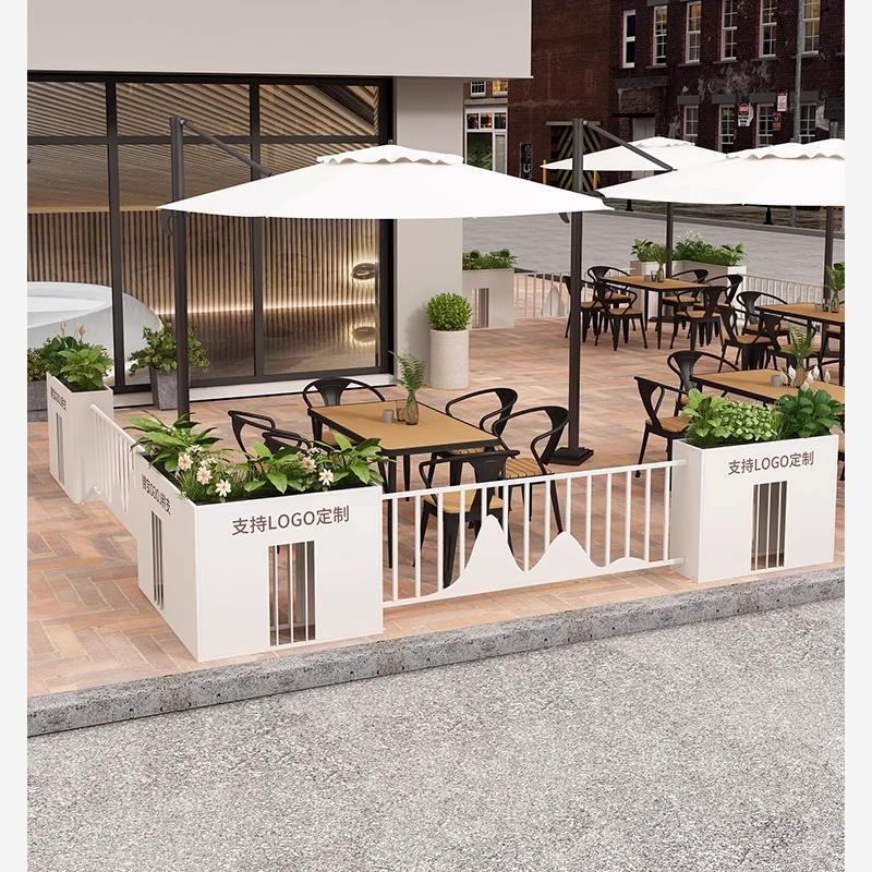 Free Shipping Fence for Small Courtyard, Wrought Iron Flower Box Guardrail, Outdoor Partition for Dining Room, Shop Entrance, Flower Bed Fence
