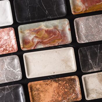 Natural stone custom square tray sapphire desktop storage sales office model room niche decorations pink pendant