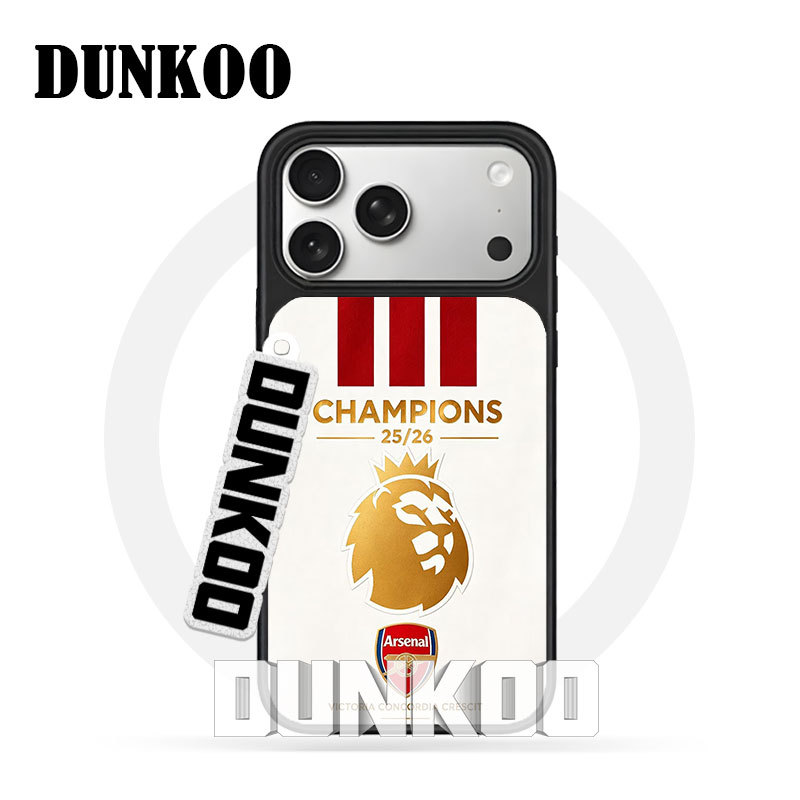 Dunkoo Arsenal 2526 Championship Commemorative Edition Suitable for Apple 17 Pro Max Magnetic iPhone 16 Anti-Drop 15 Xiaomi 17 Gold-Plated Phone Case Huawei Mate 80 Premier League Football Team Merchandise