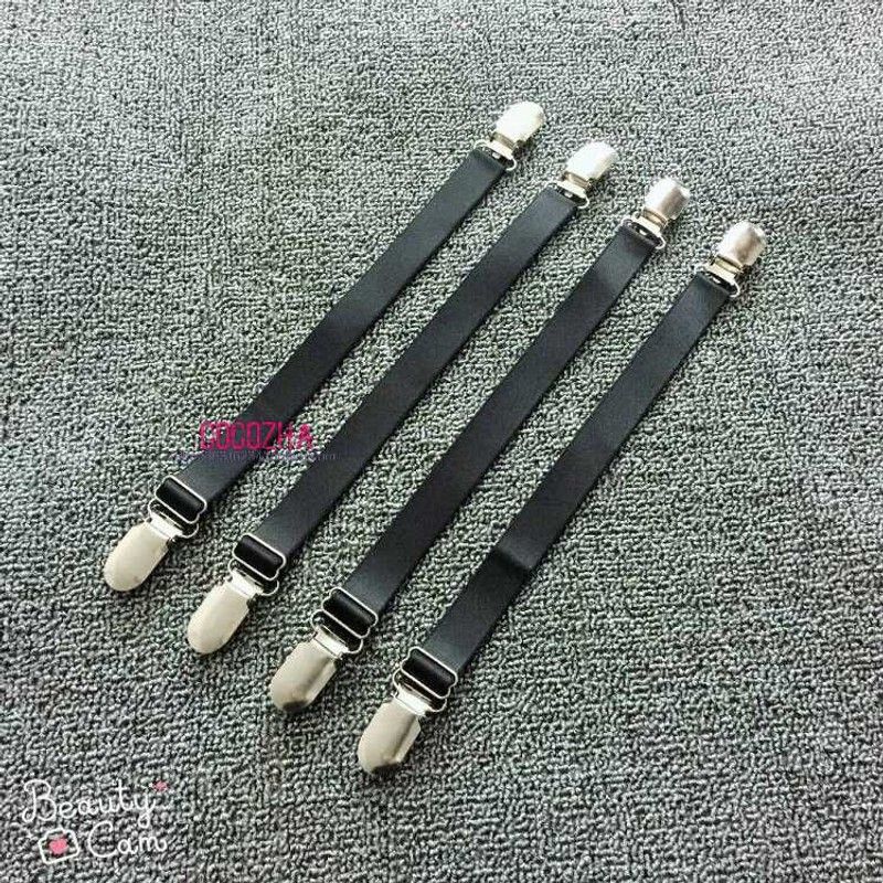 Garter Belt Clip Duckbill Clip Non-Slip Long Black Stockings Hook Metal Lingerie Knee Protector Plus Size Garter Stockings