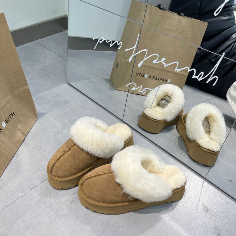 U&G Winter Rain Boots Same Style as Pruggi, Made of Cowhide and Wool, Warm Slip-On Snow Boots, Lazy Slip-On Clogs, Anti-Slip U&G Winter Rain Boots Same Style as Pruggi, Made of Cowhide and Wool, Warm Slip-On Snow Boots, Lazy Slip-On Clogs, Anti-Slip