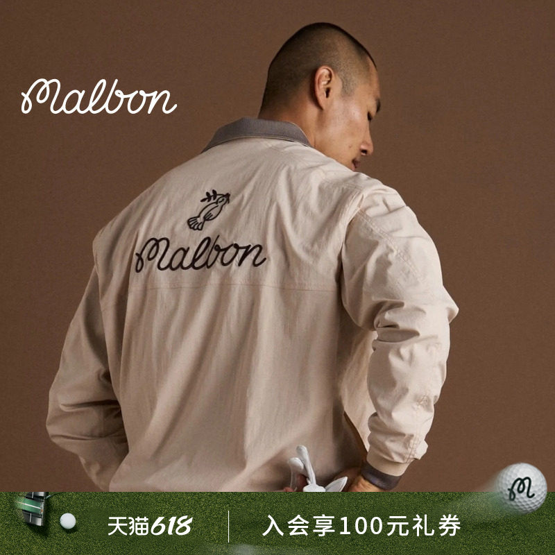 【Co-Branded Series】Malbon Hawk & Dove Golf Retro Casual Zipper Long Sleeve Pullover 【Co-Branded Series】Malbon Hawk & Dove Golf Retro Casual Zipper Long Sleeve Pullover