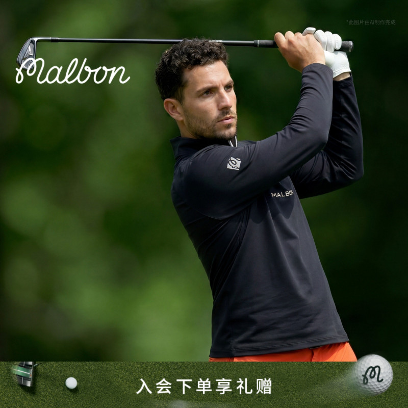 【Spring/Summer New Arrival】Malbon Performance Golf Men's Casual Sports Long Sleeve Pullover 【Spring/Summer New Arrival】Malbon Performance Golf Men's Casual Sports Long Sleeve Pullover