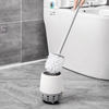 Toilet brush set, wall-mounted, punch-free, household bathroom, no blind spots, soft-bristled toilet brush, toilet cleaning tool