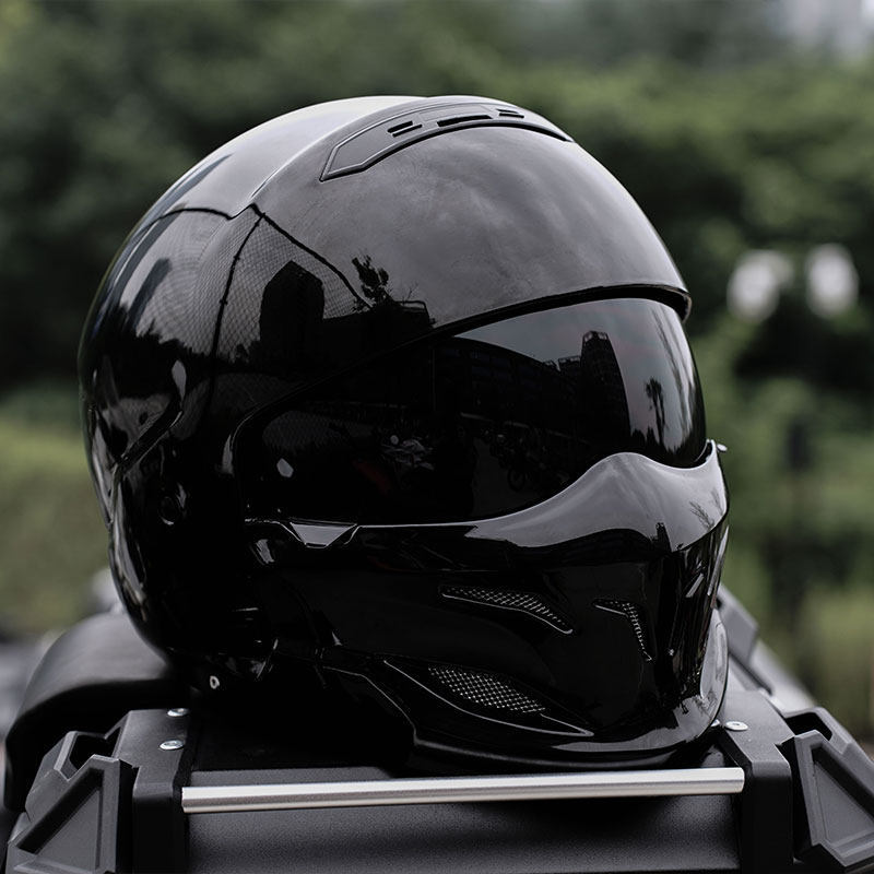 Motorax Retro Cruiser Motorcycle Full-Face Helmet Motorcycle Scorpion Helmet for Men and Women Black Warrior All-Season Model Motorax Retro Cruiser Motorcycle Full-Face Helmet Motorcycle Scorpion Helmet for Men and Women Black Warrior All-Season Model