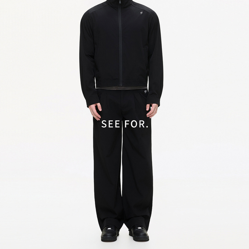 See For【Quick-Drying Light Sports Series】F Logo Printed Suit Men's Windproof Jacket Casual Pants Complete Set See For【Quick-Drying Light Sports Series】F Logo Printed Suit Men's Windproof Jacket Casual Pants Complete Set