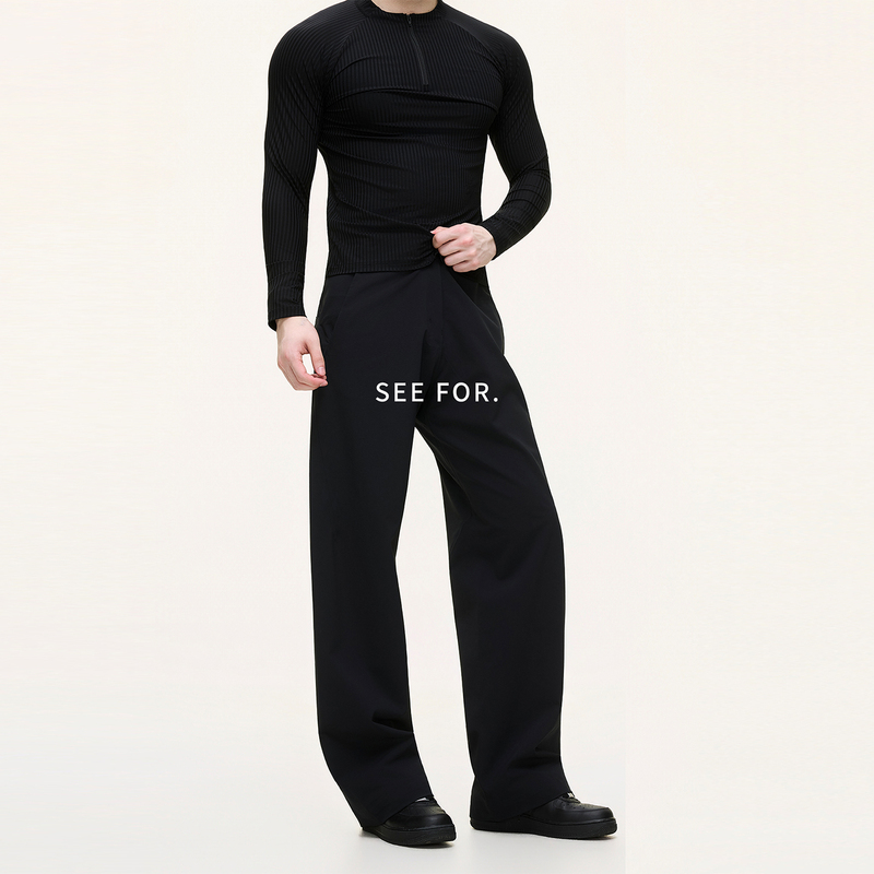 See For【Fishbone Line Deconstruction】Nylon Woven Quick-Dry Commuter Casual Pants Men's Straight-Leg Loose Hiking Pants See For【Fishbone Line Deconstruction】Nylon Woven Quick-Dry Commuter Casual Pants Men's Straight-Leg Loose Hiking Pants