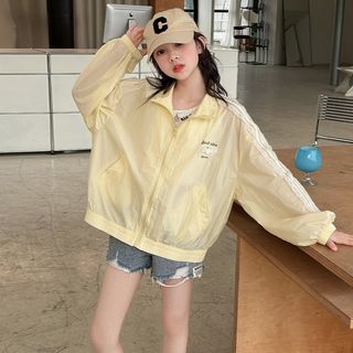 Korean trendy girls sun protection clothing jacket summer thin 2025 new big children air conditioning shirt girls lace sun protection clothing