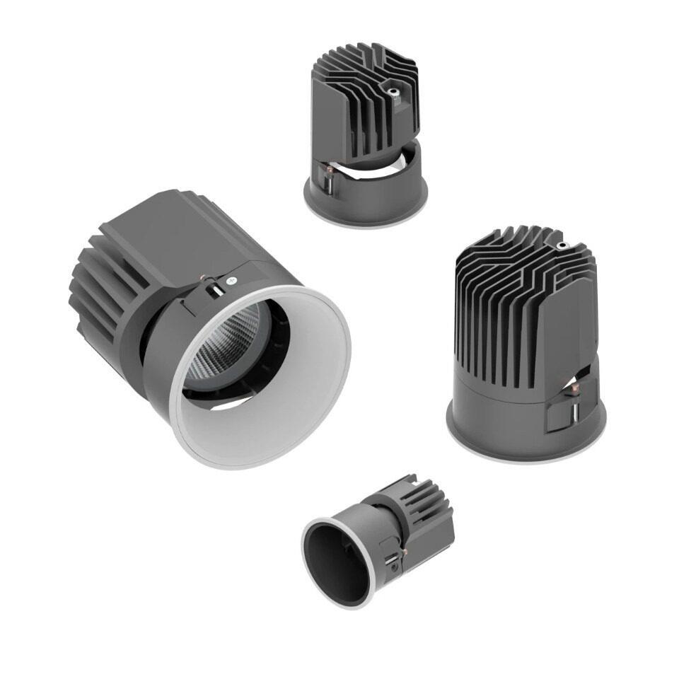 High-power adjustable spotlights with small openings, anti-glare, flicker-free and eye-protecting LED downlights with excellent color rendering