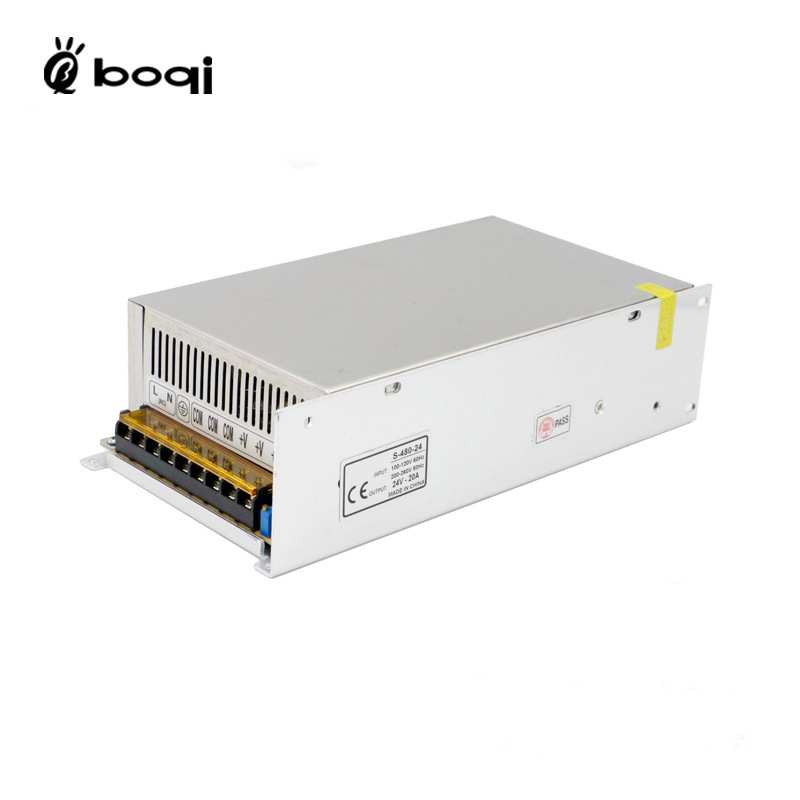 Manufacturer 24V20A480W constant voltage switching power supply LED lamp with light bar monitoring security LED advertising screen adapter