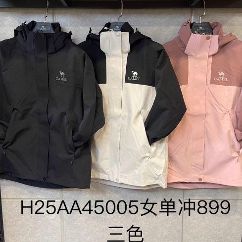 H25Aa45005 Camel 2025 Autumn and Winter New Women's Single-Layer Windproof and Waterproof Jacket Thin Coat