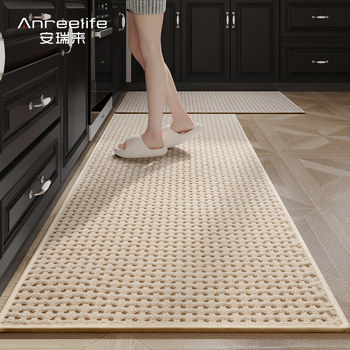 Household kitchen special floor mats non-slip and oil-proof long y-strip carpet door anti-dirty foot mats wipeable no-wash absorbent mats