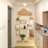 Solid wooden board hole board g storage rack entrance wall hole board custom size cloud hole board dressing