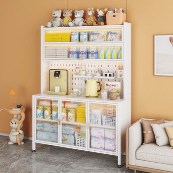 Baby feeding table storage cabinet living room multi-layer large-capacity storage baby supplies storage rack large-capacity organizing cabinet