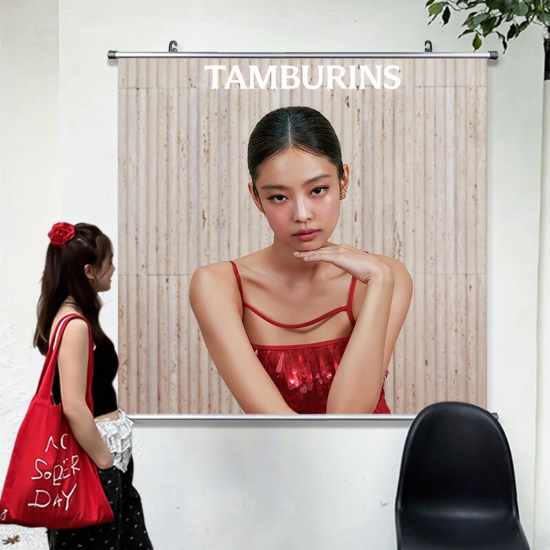 Jennie Poster Hanging Painting, Kim Jennie Photo, Fashion Magazine Cover Style, Clothing Store Wall Sticker, Scroll Decorative Painting