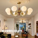 All-Copper Vintage-Style Living Room Chandelier, North American Imported White Ash Wood, Retro French High-End Lighting, American Light Luxury Lamp